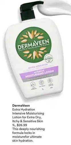 Priceline DERMAVEEN Extra Hydration Intensive Moisturising Lotion for Extra Dry,Itchy & Sensitive Skin i offer