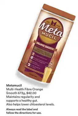 Priceline Metamucil Multi-Health Fibre Orange Smooth offer