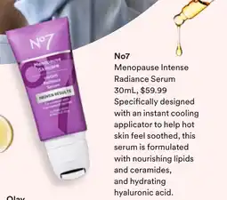 Priceline No7 Menopause Intense Radiance Serum offer
