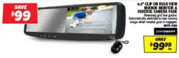 Autobarn 4.3" clip on rear vew mirror monitor & reverse camera pack offer