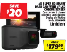 Autobarn 2k super hd smart dash cam with 3" lcd colour screen offer