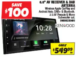 Autobarn 6.8” av receiver & dab antenna offer