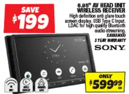 Autobarn 6.95" av head unit wireless receiver offer