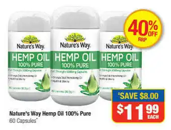 Direct Chemist Outlet Nature's Way Hemp Oil 100% Pure offer
