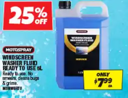 Autobarn Windscreen washer fluid ready to use offer