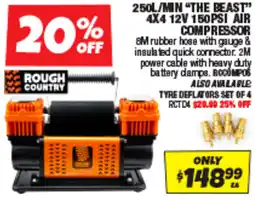 Autobarn 250l/min "the beast" 4x4 12v 150psi air compressor offer
