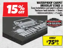 Autobarn Waterproof carpet underlay stage 2 offer