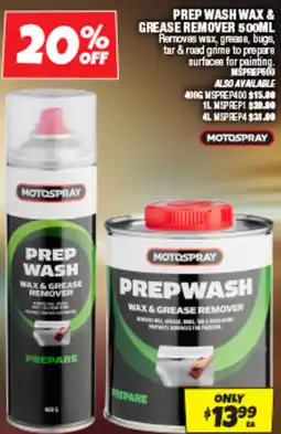 Autobarn Prep wash wax & grease remover offer