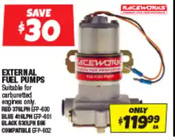 Autobarn External fuel pumps offer