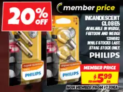 Autobarn INCANDESCENT GLOBES offer