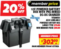 Autobarn 12v powered battery box with pre-wired dc-dc charger offer