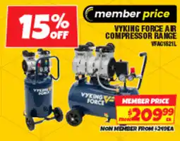 Autobarn Vyking force air compressor range offer