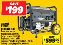 Autobarn 3500w petrol generator pure sine wave. offer