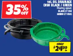 Autobarn 16l oil drainage dish black/green offer