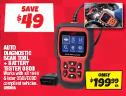 Autobarn Auto diagnostic scan tool + battery tester obdi offer