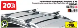 Autobarn Premium rooftop aluminium cross bars black offer