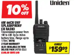 Autobarn 5w 80ch uhf splashproof cb radio offer