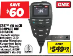 Autobarn Xrs™ 5w 80ch compact uhf cb radio offer