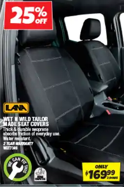 Autobarn Wet n wild tailor made seat covers offer