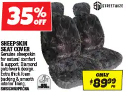 Autobarn Sheepskin seat cover offer