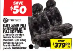 Autobarn Elite 27mm pile sheepskin with full skirting offer