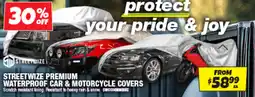 Autobarn Streetwize premium waterproof car & motorcycle covers offer
