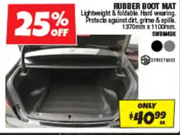 Autobarn Rubber boot mat offer