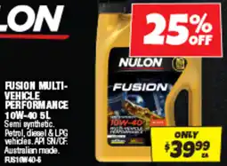 Autobarn Fusion multi- vehicle performance 10w-40 5l semi synthetic. offer