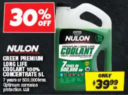 Autobarn Green premium long life coolant 100% concentrate offer