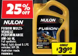 Autobarn Fusion multi- vehicle performance 5w-30 offer