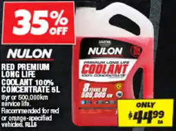 Autobarn Red premium long life coolant 100% concentrate offer