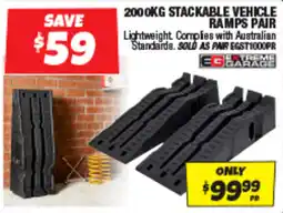 Autobarn 2000kg stackable vehicle ramps pair offer