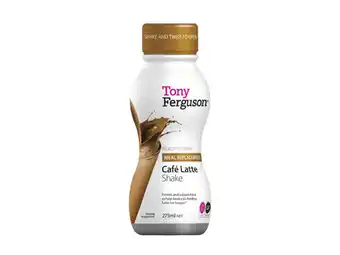 Terry White Tony ferguson ready to drink shake café latte 275ml offer