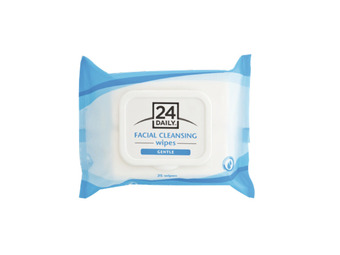 Terry White 24 daily facial cleansing wipes gentle 25 wipes offer