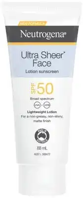 Amcal Pharmacies Neutrogena Ultra Sheer Face Lotion Sunscreen SPF 50 offer