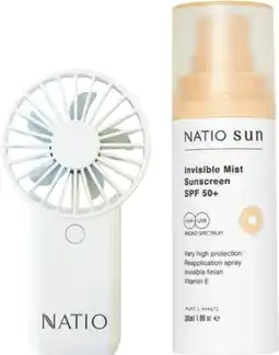 Amcal Pharmacies Natio Invisible Mist Sunscreen SPF 50+ offer