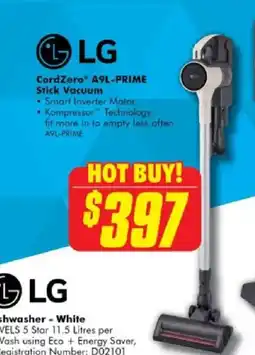 The Good Guys Cordzero a9l-prime stick vacuum offer