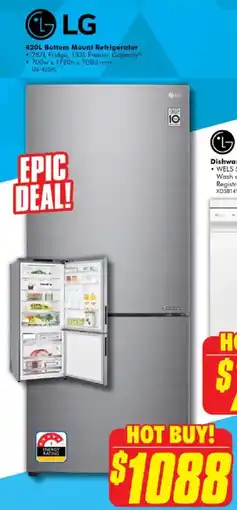 The Good Guys bottom mount refrigerator offer
