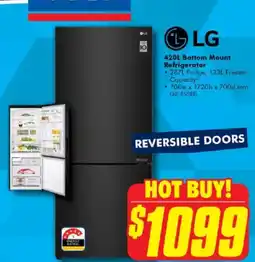 The Good Guys Bottom mount refrigerator offer