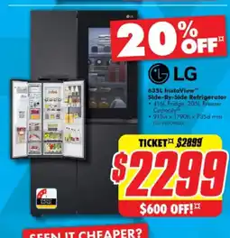 The Good Guys InstaVie Side-By-Side Refrigerator offer
