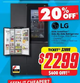 InstaVie Side-By-Side Refrigerator