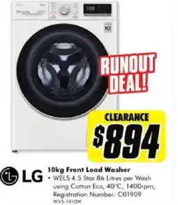The Good Guys Front load washer offer