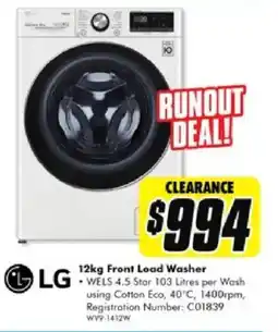 The Good Guys Front load washer offer