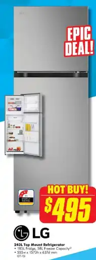 The Good Guys Top mount refrigerator offer