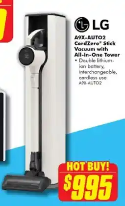 The Good Guys A9x-auto2 cordzero stick vacuum with all-in-one tower offer