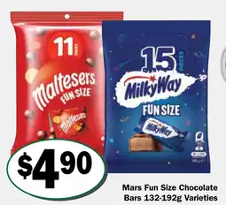 Friendly Grocer Mars fun size chocolate bars offer