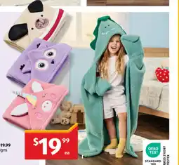 ALDI Children's blanket with animal hood offer