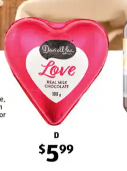 ALDI Darrell lea chocolate heart offer