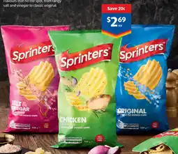 ALDI Sprinters crinkle cut chips offer