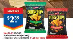 ALDI Sprinters Corn Chips offer
